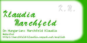 klaudia marchfeld business card